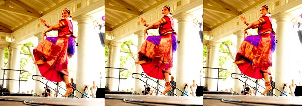 Three Successive Frames: 7090, 7091 and 7092 - Nritya, Indian Classical Dance - Bharatanatyam - at the Ethnic Enrichment Festival 2007 in Swope Park